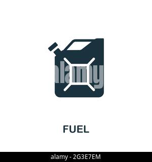 Fuel icon. Monochrome simple element from oil industry collection. Creative Fuel icon for web design, templates, infographics and more Stock Vector