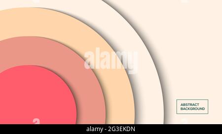 Brown tone Circle paper cut abstract background vector illustration best for background, poster and wallpaper Stock Vector