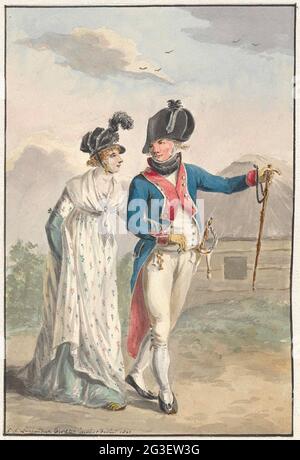 Batavian Officer of the 1st Half Brigade, 1801, Jan Anthonie Langendijk ...