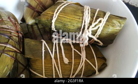 Traditional Chinese food zongzi Stock Photo