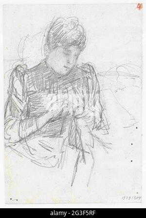 Sewing woman. . Stock Photo