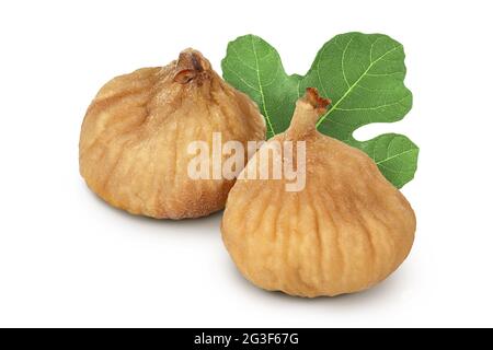 dried figs isolated on white background with clipping path and full depth of field Stock Photo