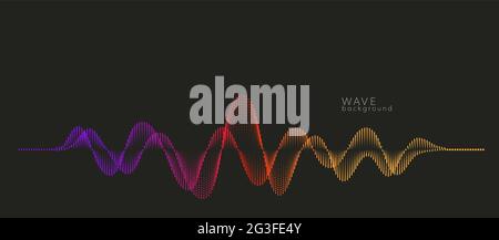 Vector background with color abstract wave dots Stock Vector