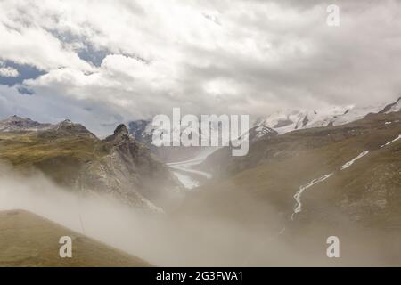 Beautiful exploration tour through the mountains in Switzerland. Stock Photo