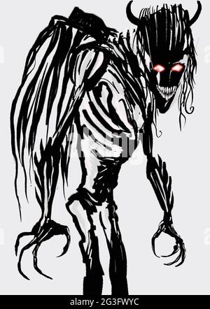 illustration of a demonic creature Stock Photo