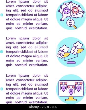 Price comparison websites concept line icons with text Stock Vector