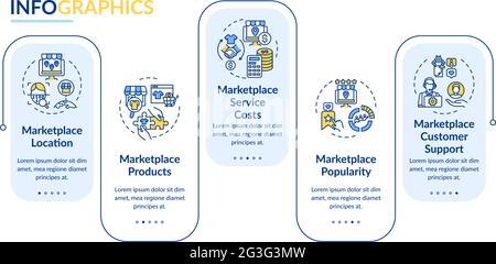 E-marketplace choice vector infographic template Stock Vector