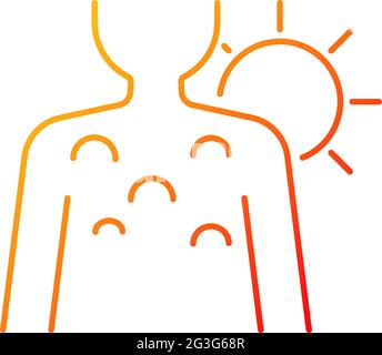 Fluid filled blister gradient linear vector icon Stock Vector