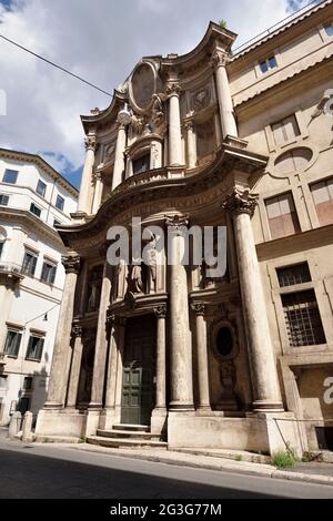 Italy, Rome, church of San Carlo alle Quattro Fontane Stock Photo