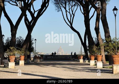Italy, Rome, Aventine Hill (Aventino), Giardino degli Aranci, gardens Stock Photo