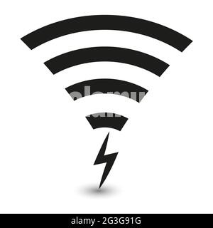 Charging icon on a white background. Vector illustration. Stock Vector