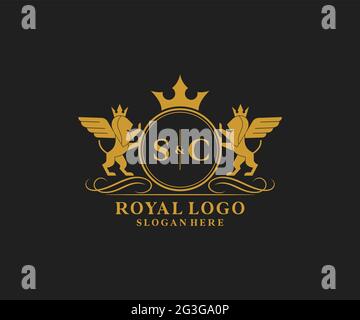 SC Letter Lion Royal Luxury Heraldic,Crest Logo template in vector art for Restaurant, Royalty, Boutique, Cafe, Hotel, Heraldic, Jewelry, Fashion and Stock Vector