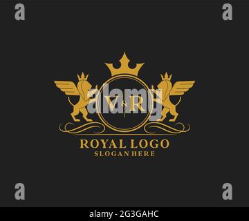 VR Letter Lion Royal Luxury Heraldic,Crest Logo template in vector art ...
