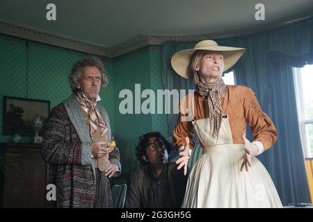 Hugh Laurie, Dev Patel, Tilda Swinton, 'The Personal History of David Copperfield' (2021)  Credit: Searchlight Pictures / The Hollywood Archive Stock Photo