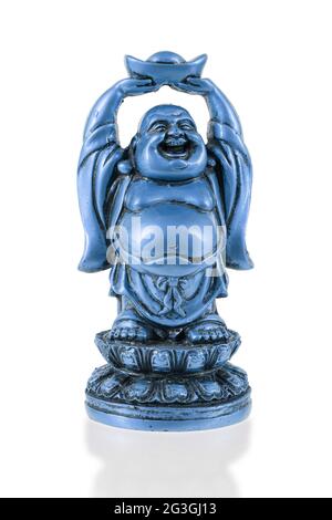 Small happy Buddha standing Stock Photo