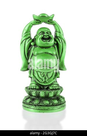 Small happy Buddha standing Stock Photo