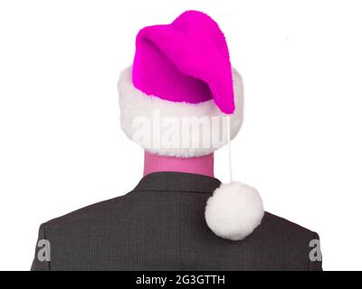 Business man with a santa hat Stock Photo