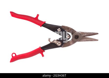 Heavy duty scissors isolated on white background Stock Photo