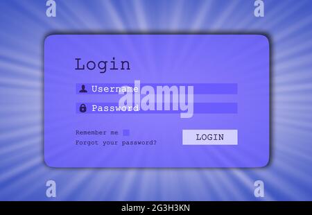 Login interface - username and password Stock Photo