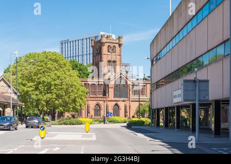 St John the Baptist Church, Corporation Street, Coventry, west Midlands Stock Photo