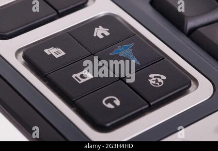 Buttons on a keyboard - Doctor Stock Photo