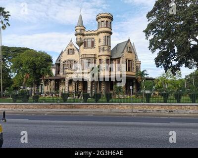 Stollmeyer's Castle in Port-of-Spain Trinidad. Stock Photo