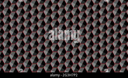 grey and red hexagons modern background illustration abstract Stock Vector