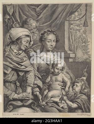 Holy Family with Johannes the Baptist and Elisabet, Anker Smith, After ...