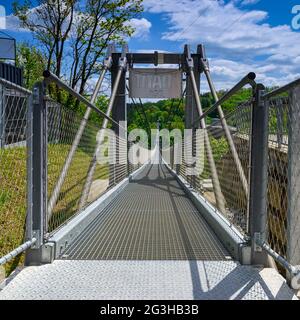 The Titan RT pedestrian suspension bridge in the Harz Mountains Stock Photo