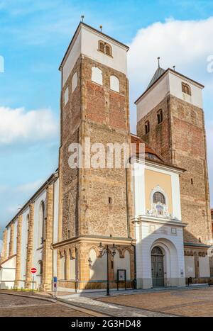 Nikolaikirche at Buttermarkt in Freiberg, Saxony, Germany Stock Photo