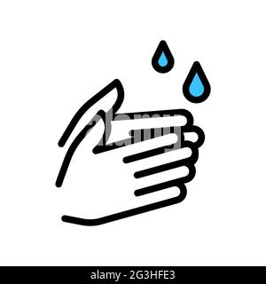Hand washing symbol icon vector illustration Stock Vector
