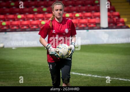 Walsall, England 24 April 2021. Barclays FA Women's Super League match between Aston Villa Women and Bristol City Women, played at the Banks's Stadium. Stock Photo