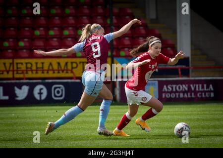 Walsall, England 24 April 2021. Barclays FA Women's Super League match between Aston Villa Women and Bristol City Women, played at the Banks's Stadium. Stock Photo