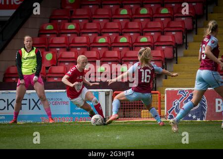 Walsall, England 24 April 2021. Barclays FA Women's Super League match between Aston Villa Women and Bristol City Women, played at the Banks's Stadium. Stock Photo