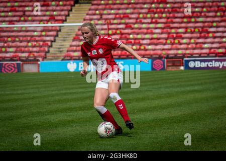 Walsall, England 24 April 2021. Barclays FA Women's Super League match between Aston Villa Women and Bristol City Women, played at the Banks's Stadium. Stock Photo