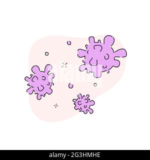 The Corona virus design describes an isolated white background banner virus Stock Vector