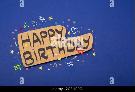 A Happy Birthday Post Card Stock Photo - Alamy