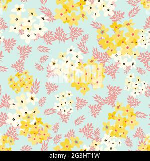 Elegant floral pattern in small flower. Liberty style. Floral seamless background for fashion prints. Ditsy print. Seamless vector texture. Spring bou Stock Vector