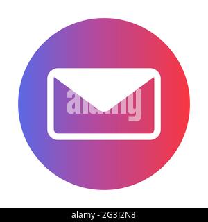 Envelope simple flat icon, mail support symbol. White us concept. Vector illustration EPS10 Stock Vector