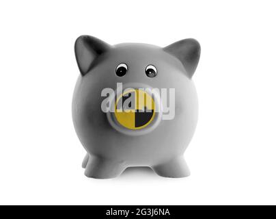 Ceramic piggy bank (crash test dummy) Stock Photo