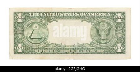 U.S. dollar with empty middle area Stock Photo