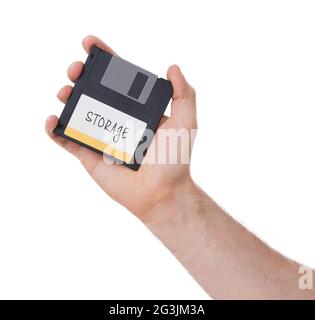 Floppy Disk - Tachnology from the past, isolated on white Stock Photo