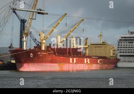 Tanker in Belfast Stock Photo