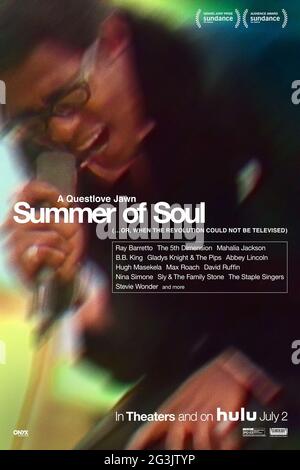 RELEASE DATE: June 2. 2021 TITLE: Summer of Soul (... Or, When the Revolution Could Not Be Televised) STUDIO: Searchlight Pictures DIRECTOR: Questlove (as Ahmir-Khalib Thompson) PLOT: Summer Of Soul (...Or, When The Revolution Could Not Be Televised) is a feature documentary about the legendary 1969 Harlem Cultural Festival which celebrated African American music and culture, and promoted Black pride and unity. STARRING: DAVID RUFFIN poster art. (Credit Image: © Searchlight Pictures/Entertainment Pictures) Stock Photo