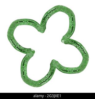 Horseshoes forming a clover leaf Stock Photo