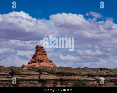 Cone formation along the Confluence Trail, Needles District, Canyonlands National Park, Utah. Stock Photo