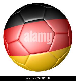 Soccer football with German flag Stock Photo