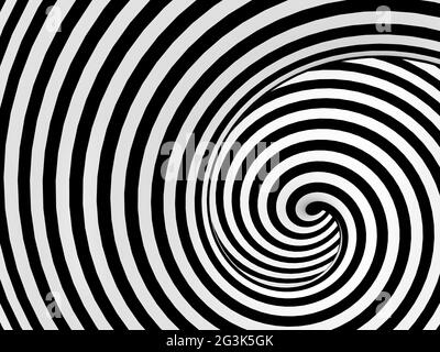 Abstract black and white tunnel Stock Photo