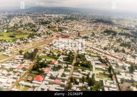 Aerial view of the Addis Ababa Stock Photo