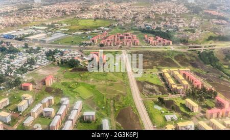 Aerial view of the Addis Ababa Stock Photo